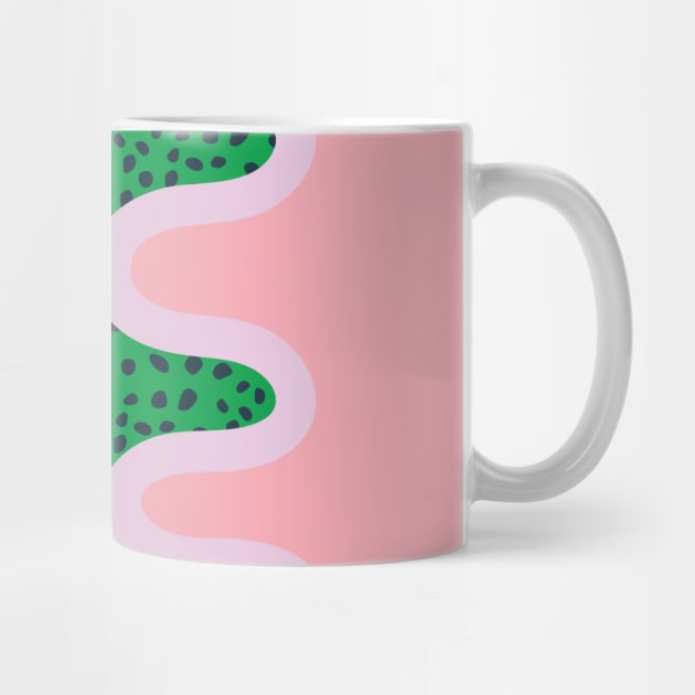 Unique Colorful Pattern - Green Pink by Colorable